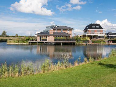 Waterfront aile evleri yeşil konut Almere, Hollanda