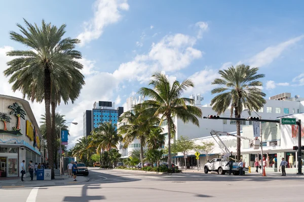 Streetscene Lincoln Road Miami Beach, Florida — Stock fotografie