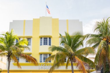 Art deco hotel Leslie in Miami Beach, Florida