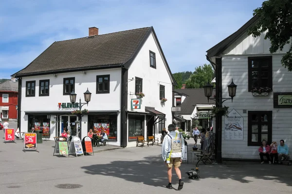 Lillehammer Şehir Merkezi, Norveç — Stok fotoğraf