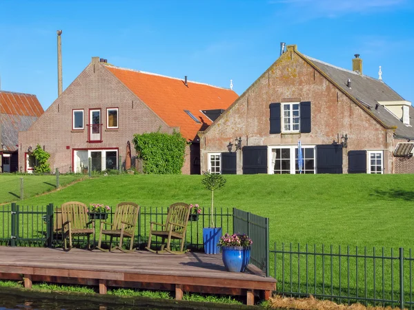 Casas rurales en los Países Bajos — Foto de Stock