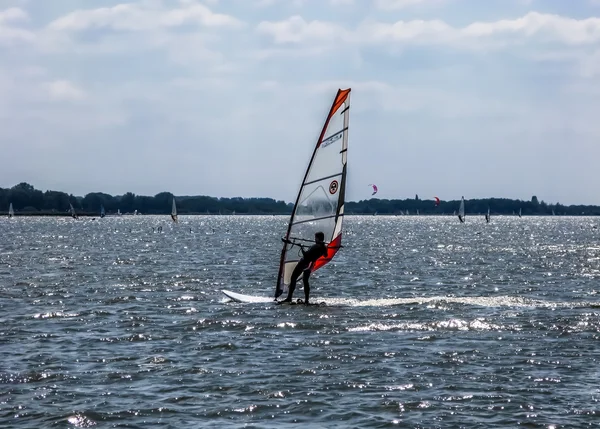 Windsurfer no lago holandês, Países Baixos — Fotografia de Stock