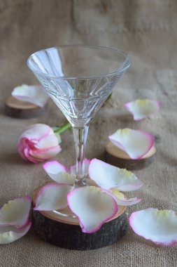 boş bir martini cam