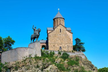 Tiflis, Gürcistan 'daki Metekhi Tapınağı-Kilisesi