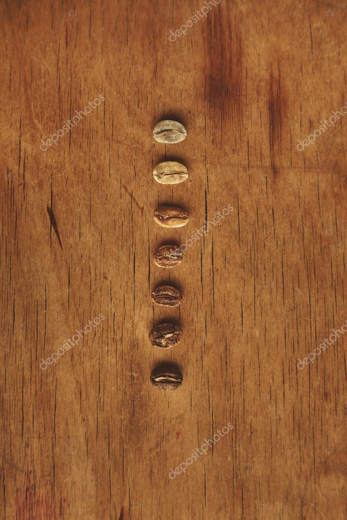 Different grades of coffee bean professional roasting process Stock