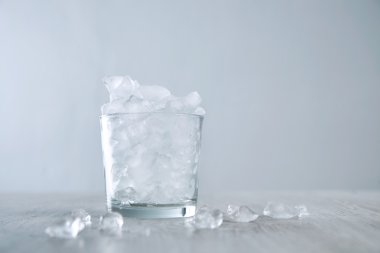 whiskey glass full of crashed ice  