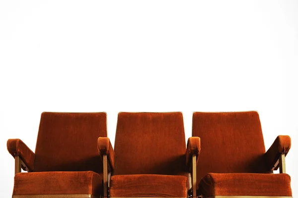 Řada sedadel v kinech — Stock fotografie