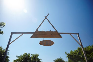 Wooden board on gates
