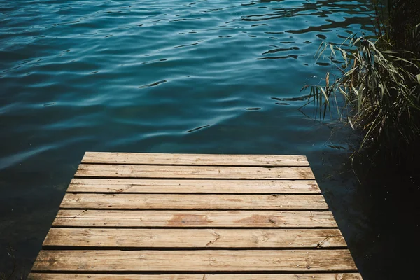 Wooden pier on a lake