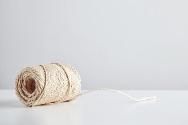 Hasp of craft rope isolated in side