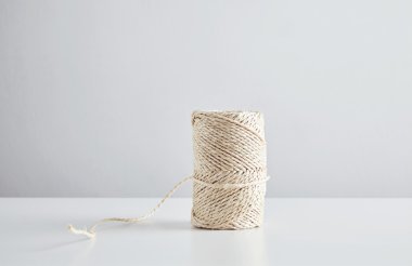 Hasp of craft rope isolated in center 