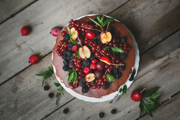 Cake with fruits and berries