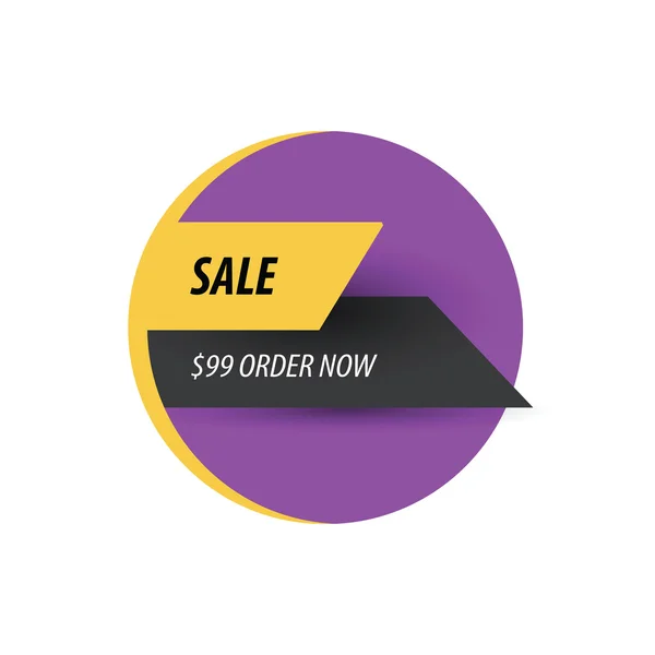 Vente Discount design Violet, jaune, noir — Image vectorielle