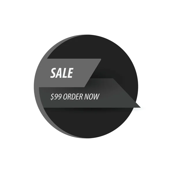 Verkauf Rabatt Design schwarze Farbe — Stockvektor