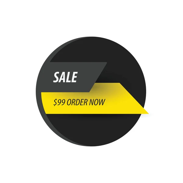 Vente Discount design noir, jaune — Image vectorielle