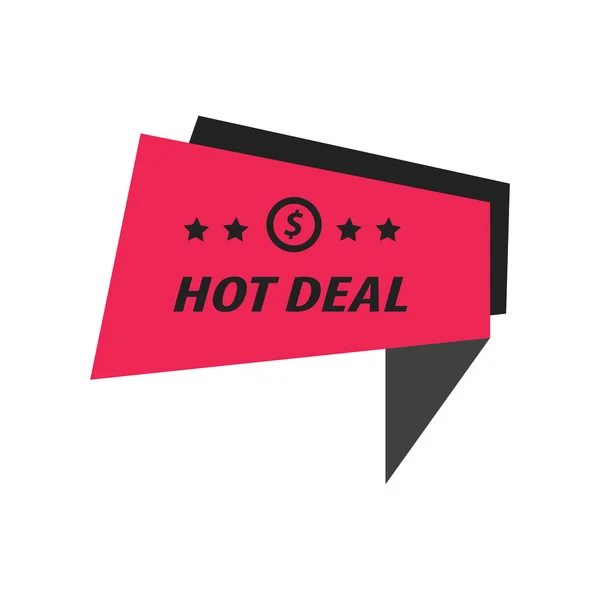 Лейбл Hot Deal Black, pink — стоковый вектор