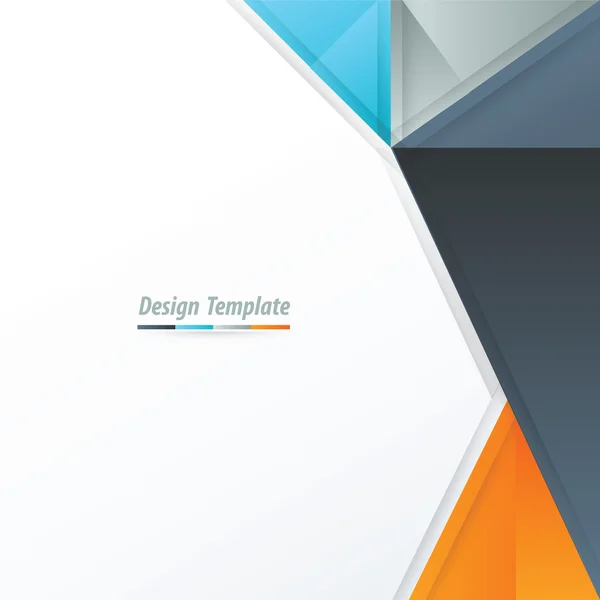 Modèle Design Triangle Orange, bleu, gris — Image vectorielle