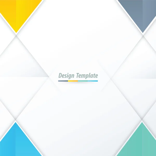 Vector Template Triangle Design Yellow, blue, green — Stock Vector