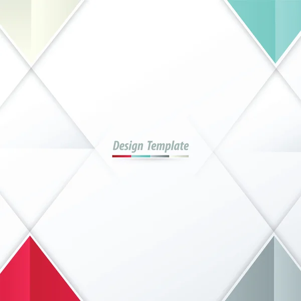 Vector Plantilla Triángulo Diseño Blanco, rojo, verde, gris — Vector de stock