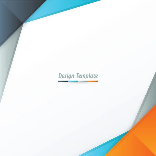 Template Design  Orange, blue, gray — Stock Vector