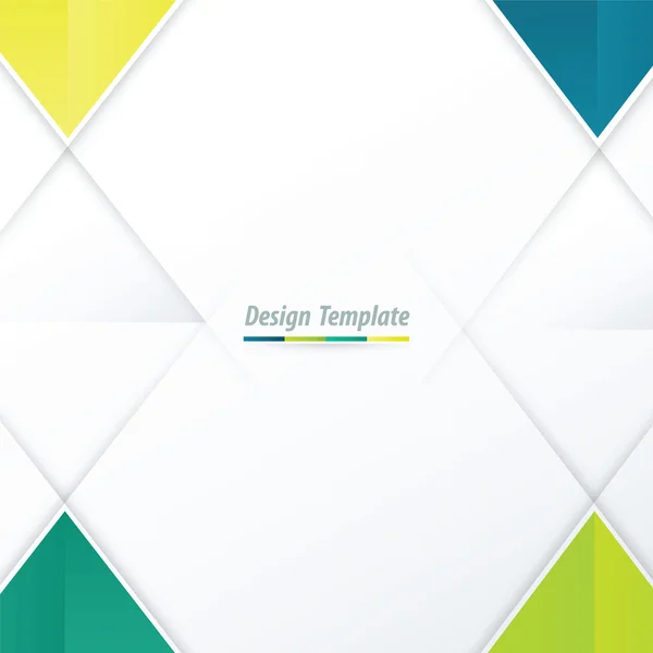 Vector Template Triângulo Design Verde, amarelo, azul — Vetor de Stock