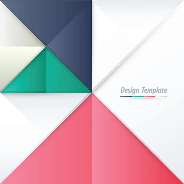 Sablon háromszög Design fehér, rózsaszín, lila, zöld — Stock Vector