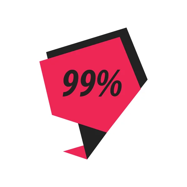 Devadesát devět procent štítku černá, růžová Vektorová Grafika