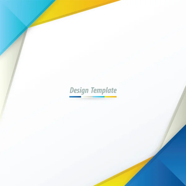 Template Design blauw, geel, blauw Stockillustratie