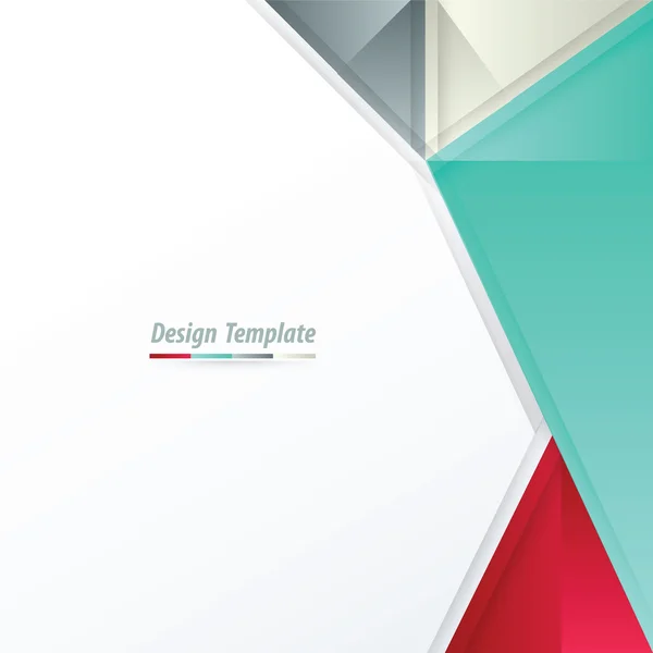 Template Design triangel vit, röd, grön, grå — Stock vektor