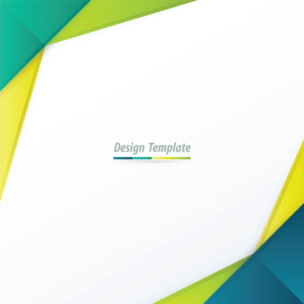 Template Design groen, geel, blauw — Stockvector