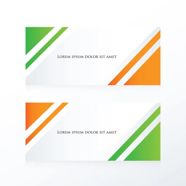 Abstract banner orange, green — Stock Vector