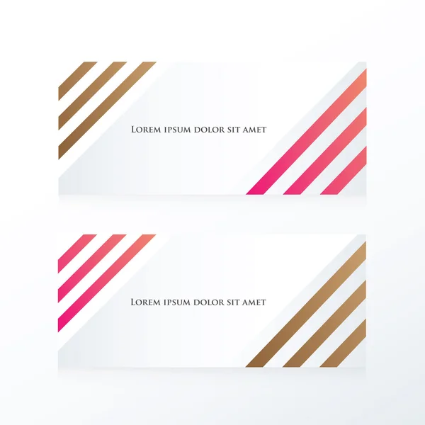 Línea abstracta banner rosa, marrón — Vector de stock