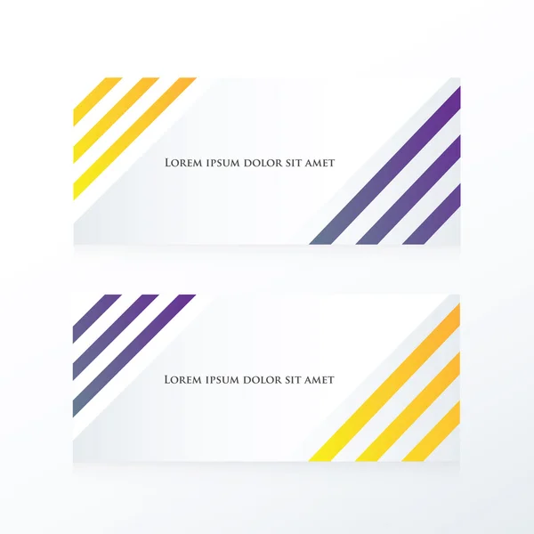 Linha banner abstrato Roxo, amarelo — Vetor de Stock