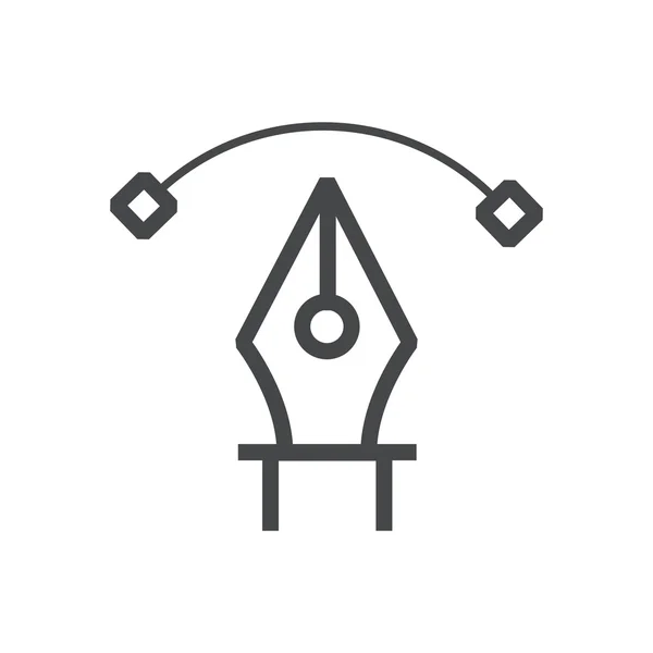 Linea icona strumento penna — Vettoriale Stock