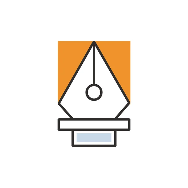 Icono de herramienta de pluma naranja vector eps10 — Vector de stock