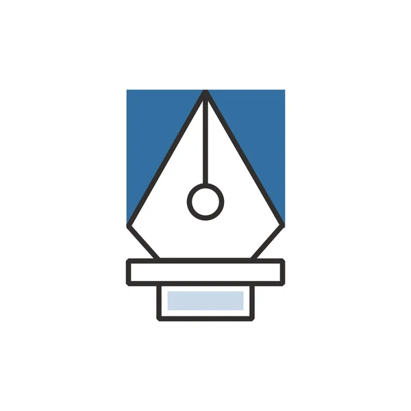 Icono de herramienta pluma azul vector eps10 — Vector de stock