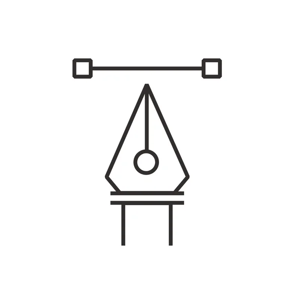 Icona dello strumento penna icona di design nero — Vettoriale Stock