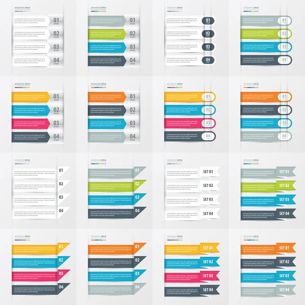 Moderne Infografik Bannerpaket — Stockvektor