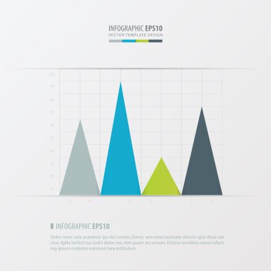 Infographic ve grafik tasarım yeşil, mavi, gri renk
