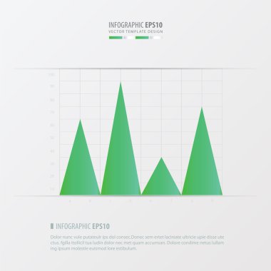 Infographic ve grafik tasarım yeşil renk