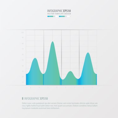 grafik ve Infographic tasarımı mavi renk