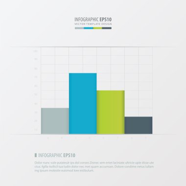 Infographic ve grafik tasarım yeşil, mavi, gri renk