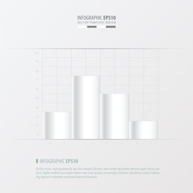 grafik ve Infographic tasarımı beyaz renk