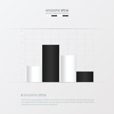 grafik ve Infographic tasarımı siyah ve beyaz renk