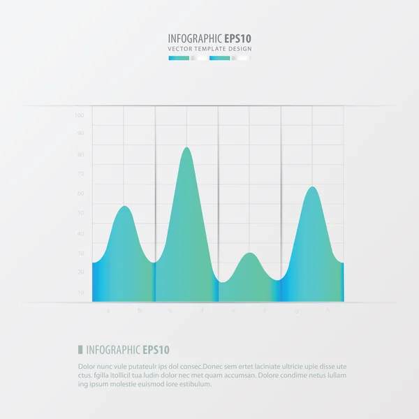 Graf a infographic design modrá barva — Stockový vektor