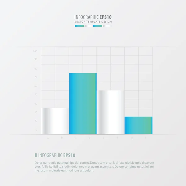 Diseño gráfico e infográfico color azul — Archivo Imágenes Vectoriales