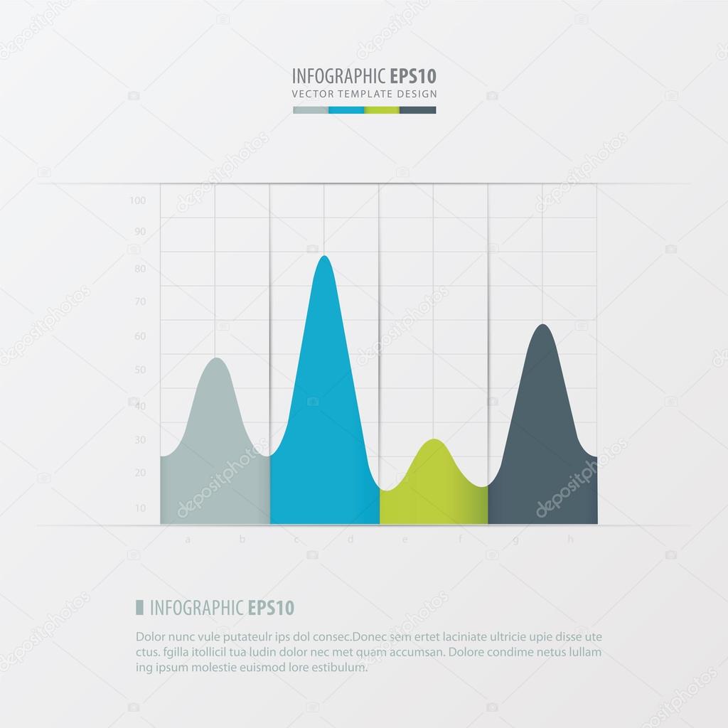 graph and infographic design   Green, blue, gray color