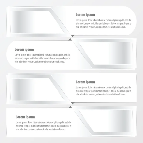 Banner lay-out witte kleur — Stockvector