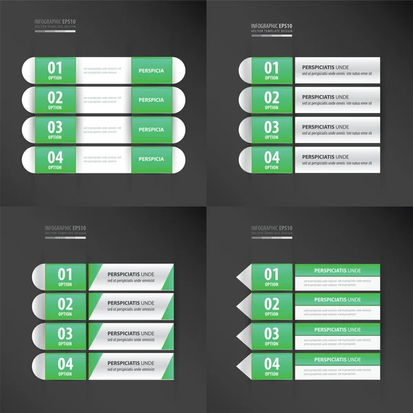 Banner paquete de diseño de color verde — Archivo Imágenes Vectoriales