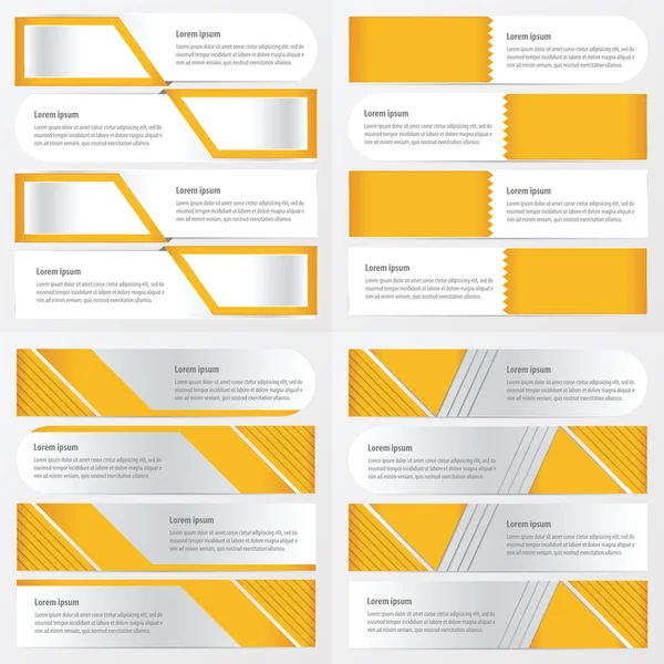 4 položky žlutou barvu design nápis — Stockový vektor